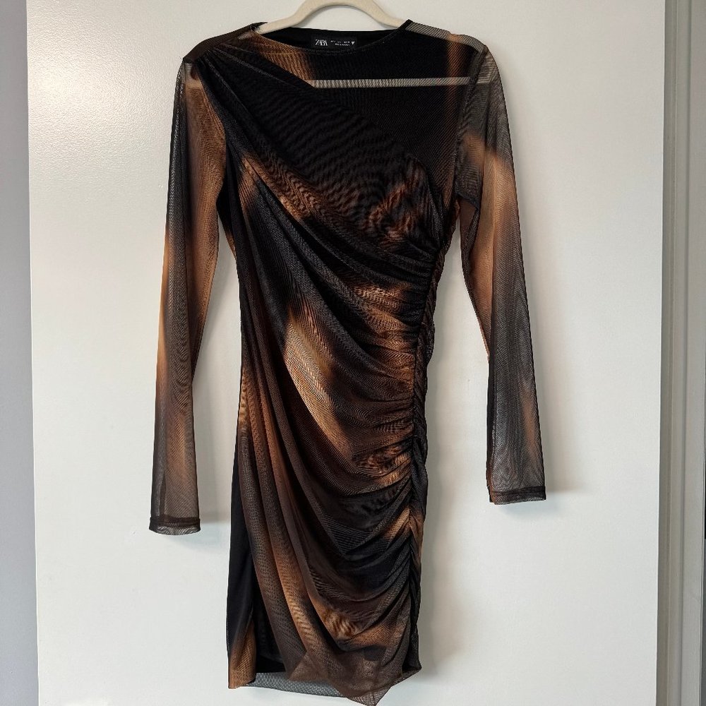 Print dress with Tulle